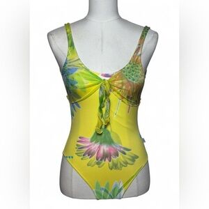 La Perla Yellow Floral One-Piece Swimsuit